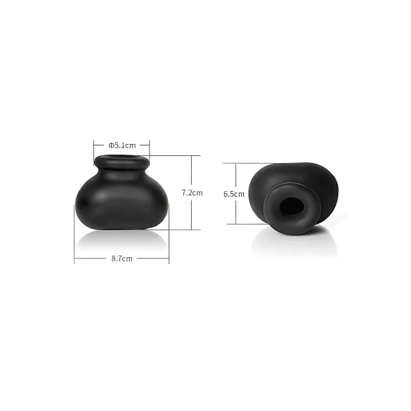 Perfect Fit Bull Bag - saco escrotal com extensora - silicone preto