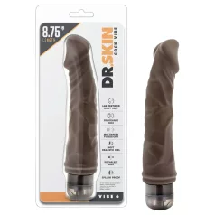 Dr. Skin Vibe No.6 - vibrador realístico - silicone marrom