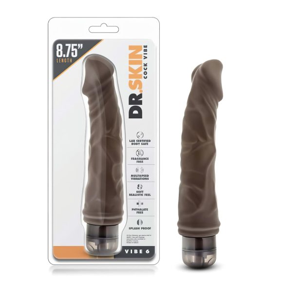Dr. Skin Vibe No.6 - Vibrador realista (marrom)