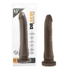 Dr. Skin - dildo realista com ventosa - 20,5cm - marrom