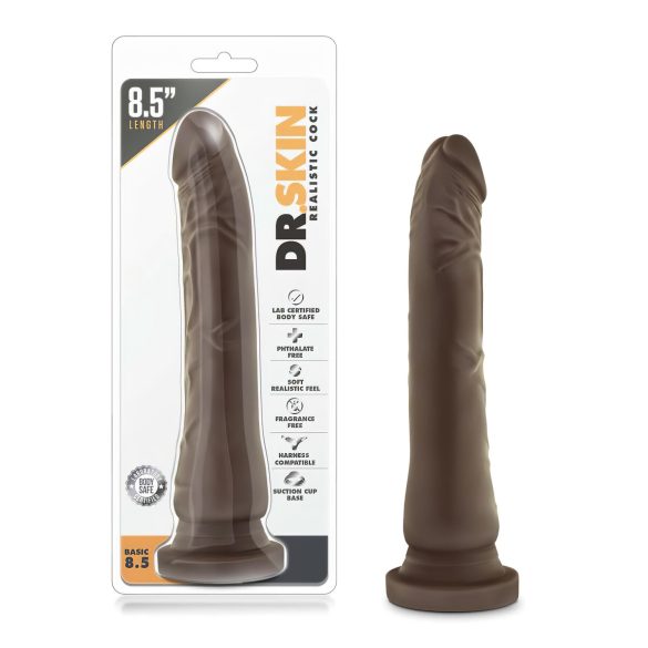 Doutor Pele 8,5 - Dildo Realista com Ventosa - Marrom (20,5cm)