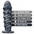 Blush Jet - dildo anal XXL (preto)