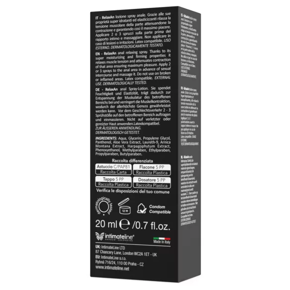 Intimateline RelaxAn - spray relaxante anal (20 ml)