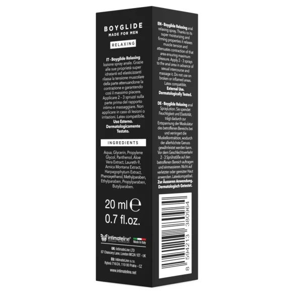 Intimateline Boyglide - spray anal relaxante para homens (20 ml)