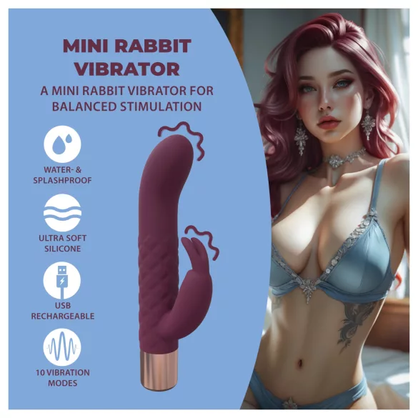 Loveline - mini vibrador com coelhinho (vermelho)