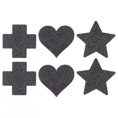 Le Désir - adesivo de mamilo - kit 3 pares - preto