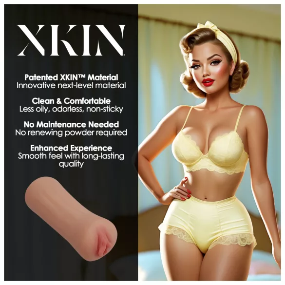 XKIN Party Slut Bettie - masturbador vagina realista (cor natural)