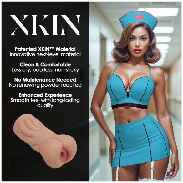 XKIN Naughty Nurse Trixie - masturbador vagina realista (cor natural)