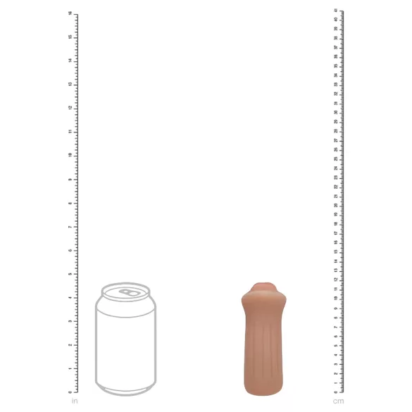 XKIN - masturbador de boca artificial - P (natural escuro)
