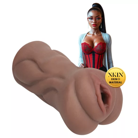 XKIN Librarian Paige - masturbador vaginal realista (cor natural)