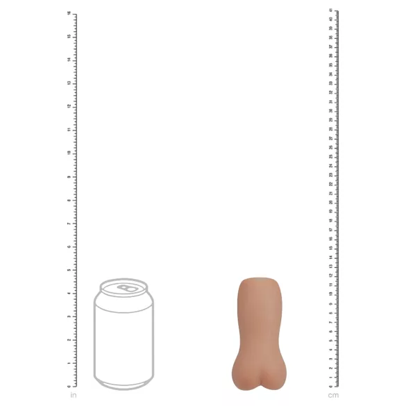 XKIN - masturbador de nádegas realistas - M (castanho escuro natural)