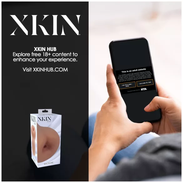 XKIN - masturbador de nádegas realistas - M (castanho escuro natural)