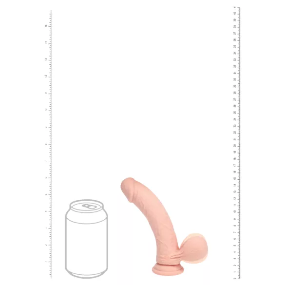 RealRock - vibrador realista de dupla densidade (cor de pele) - 15 cm