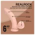 RealRock - vibrador realista de dupla densidade (cor de pele) - 15 cm