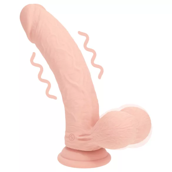 RealRock - vibrador realista de dupla densidade (cor de pele) - 18 cm