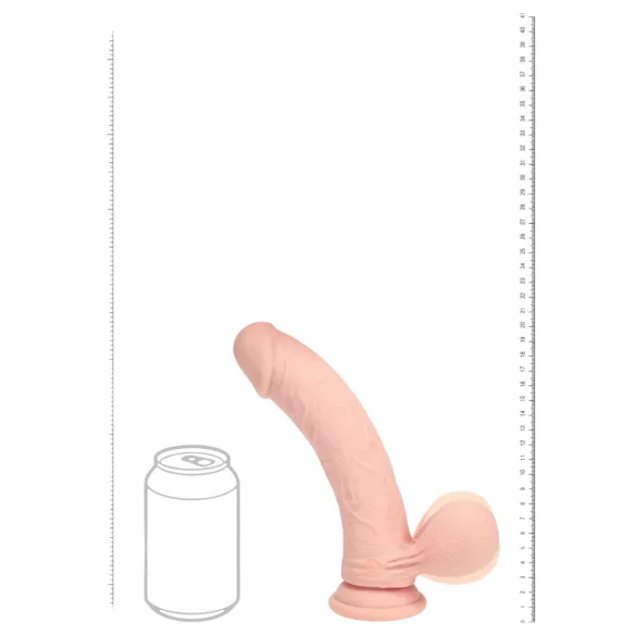 RealRock - vibrador realista de dupla densidade (cor da pele) - 20 cm