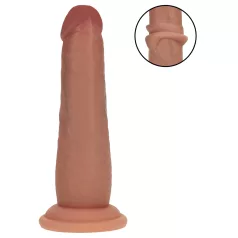   RealRock - dildo realista de dupla densidade (bronzeado) - 15,5 cm