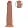 RealRock - dildo realista de dupla densidade (bronzeado) - 18,5 cm