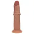 RealRock - dildo realista de dupla densidade (bronzeado) - 18,5 cm