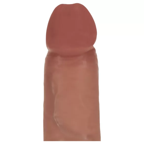 RealRock - dildo realista de dupla densidade (bronzeado) - 18,5 cm