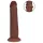 RealRock - dildo realista de dupla densidade (castanho) - 20,5 cm