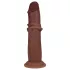 RealRock - dildo realista de dupla densidade (castanho) - 20,5 cm