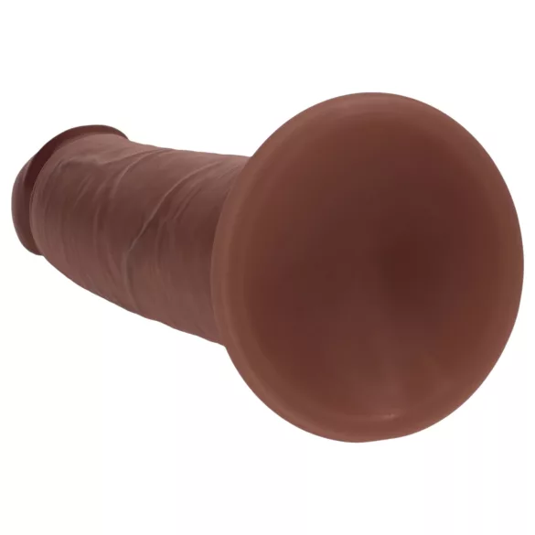 RealRock - dildo realista de dupla densidade (castanho) - 20,5 cm