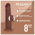 RealRock - dildo realista de dupla densidade (castanho) - 20,5 cm