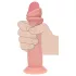 RealRock - dildo realista de dupla densidade (cor de pele) - 20,5 cm