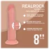 RealRock - dildo realista de dupla densidade (cor de pele) - 20,5 cm