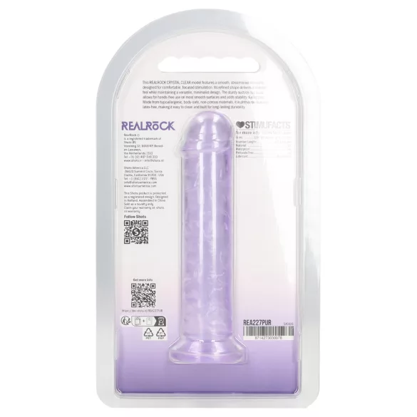 RealRock - dildo realista com ventosa (roxo) - 12,7 cm