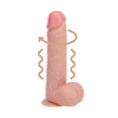   RealRock - vibrador rotativo realístico - silicone cor pele 20,5cm