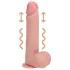 RealRock - vibrador com ventosa e movimento de pressão - pele - 20,5cm