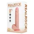 RealRock - vibrador com ventosa e movimento de pressão - pele - 20,5cm