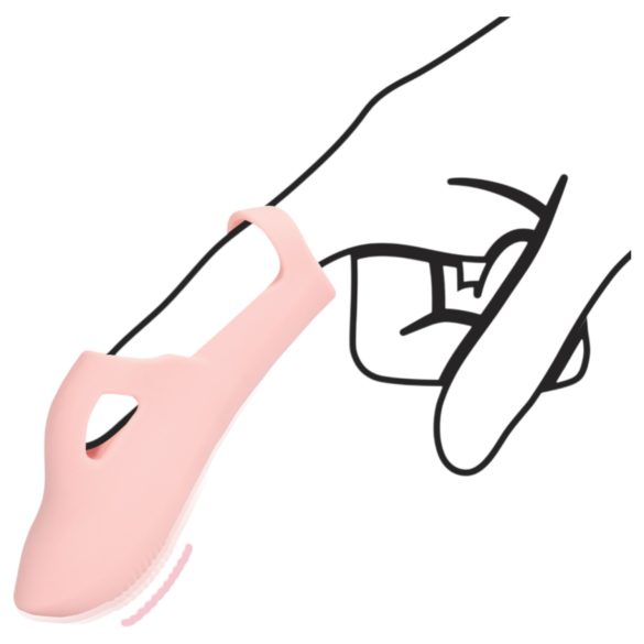 Loveline - vibrador de dedo texturizado (rosa)
