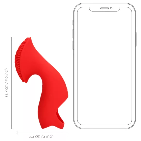 Loveline - vibrador de dedo estimulador - silicone vermelho