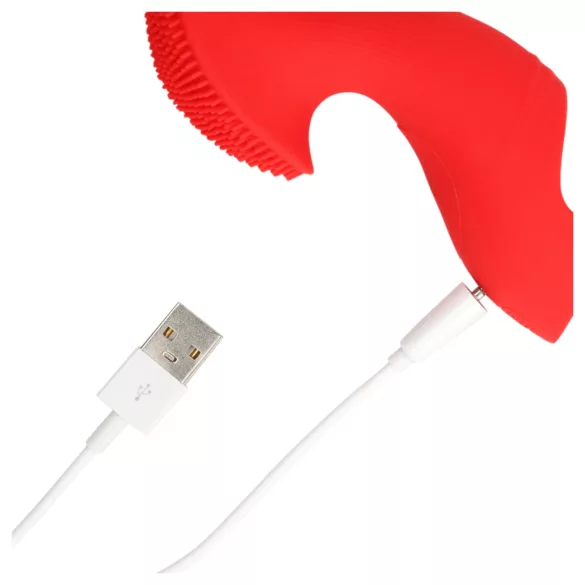 Loveline - vibrador de dedo estimulador - silicone vermelho