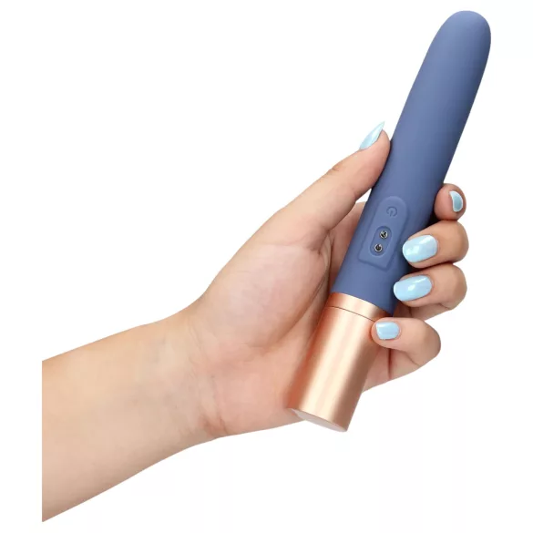 Loveline Travel - vibrador recarregável com reservatório de lubrificante - azul