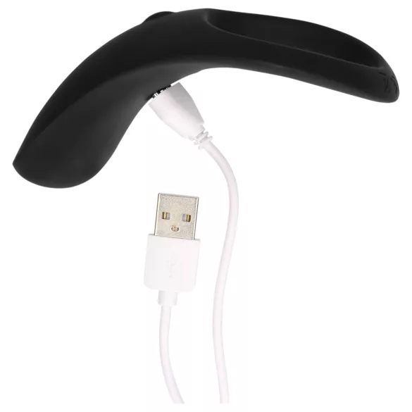 Loveline - anel peniano e escrotal vibratório recarregável - silicone preto