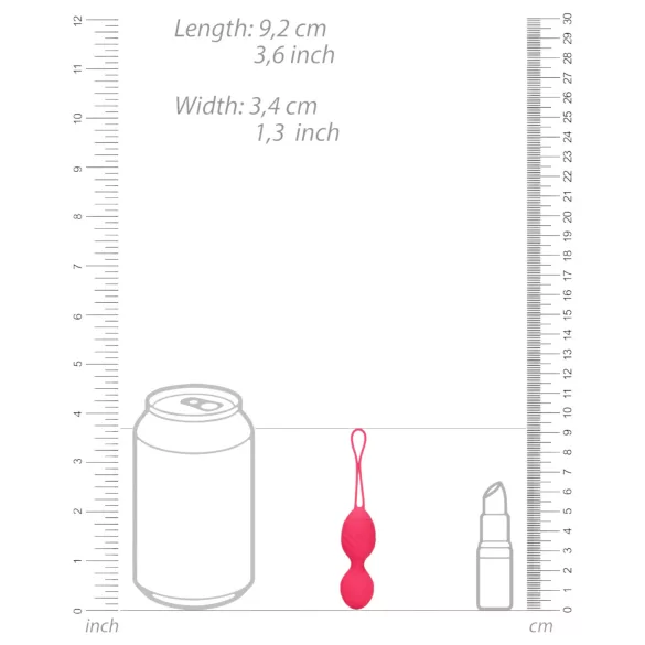 Loveline - bola vaginal vibratória texturizada - silicone rosa