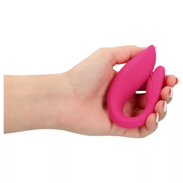 Loveline - vibrador casal recarregável com controle sem fio - silicone rosa