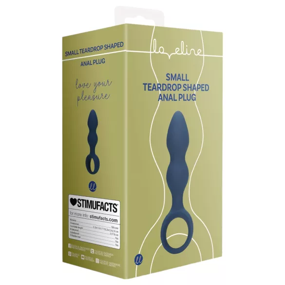 Loveline - plug anal com alça - pequeno - azul