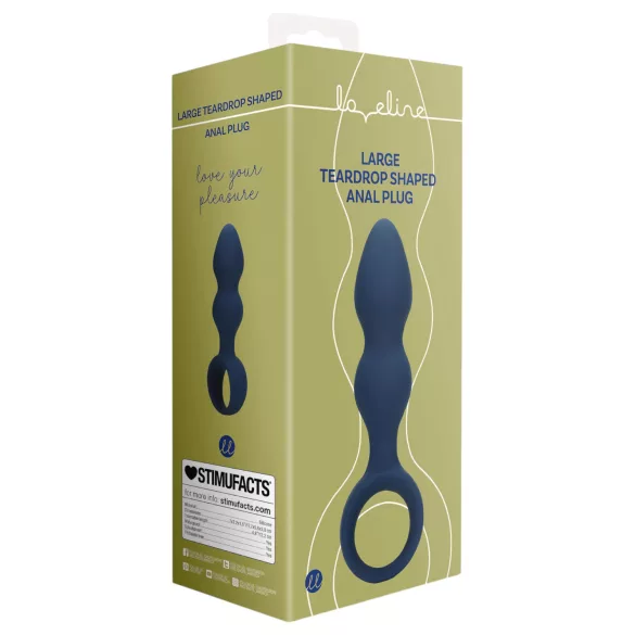 Loveline - plug anal com anel - grande - azul