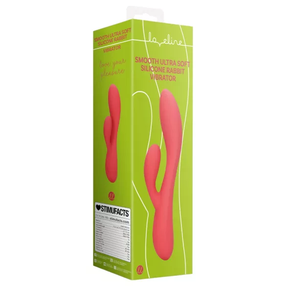Loveline - vibrador recarregável, resistente à água, com estimulador de clitóris (rosa)