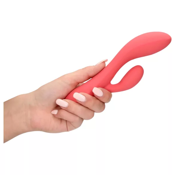 Loveline - vibrador recarregável, resistente à água, com estimulador de clitóris (rosa)