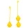 Loveline - bolas tailandesas de silicone - kit 2 peças - amarelo