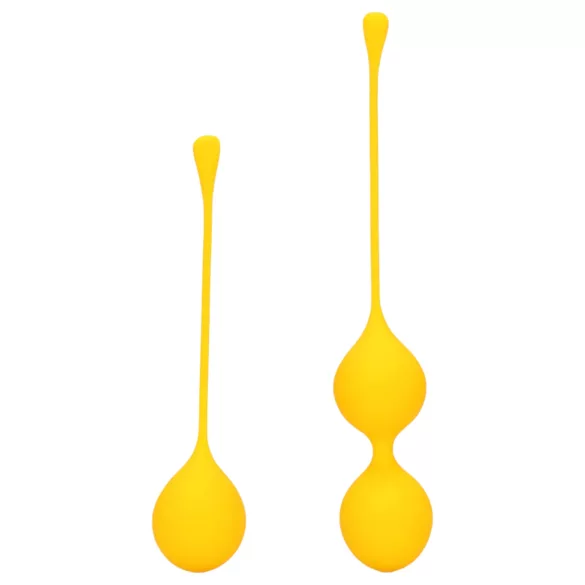 Loveline - bolas tailandesas de silicone - kit 2 peças - amarelo