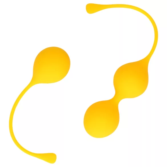 Loveline - bolas tailandesas de silicone - kit 2 peças - amarelo