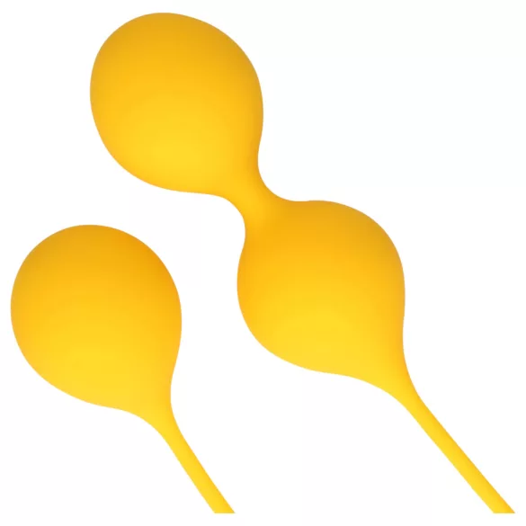 Loveline - bolas tailandesas de silicone - kit 2 peças - amarelo