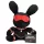 Bondage Rabbit - Fantasia BDSM coelho - acessório fetiche - preto